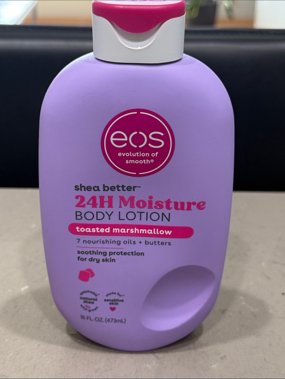 eos Shea Better 24H Moisture Body Lotion - Toasted Marshmallow, new/unopened
